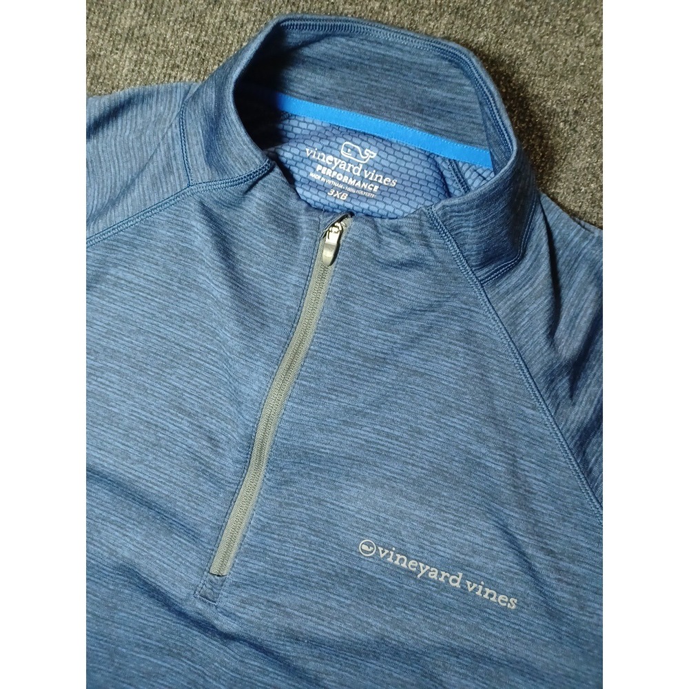 Vineyard Vines Sankaty Performance Mens 3XB Long Sleeve Quarter Zip Shirt